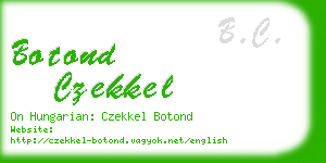 botond czekkel business card